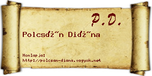 Polcsán Diána névjegykártya